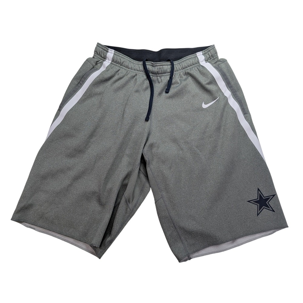 Nike Dallas Cowboys Therma-FIT Shorts Mens Large Gray Fleece 803392-063 NFL Star